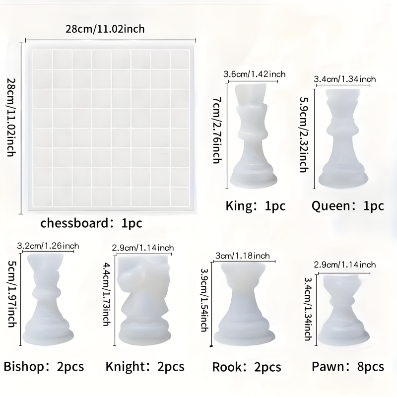 11Chessboard16Resin Silicone M - Silicone Epoxy Resin Molds Set ulasan dan harga