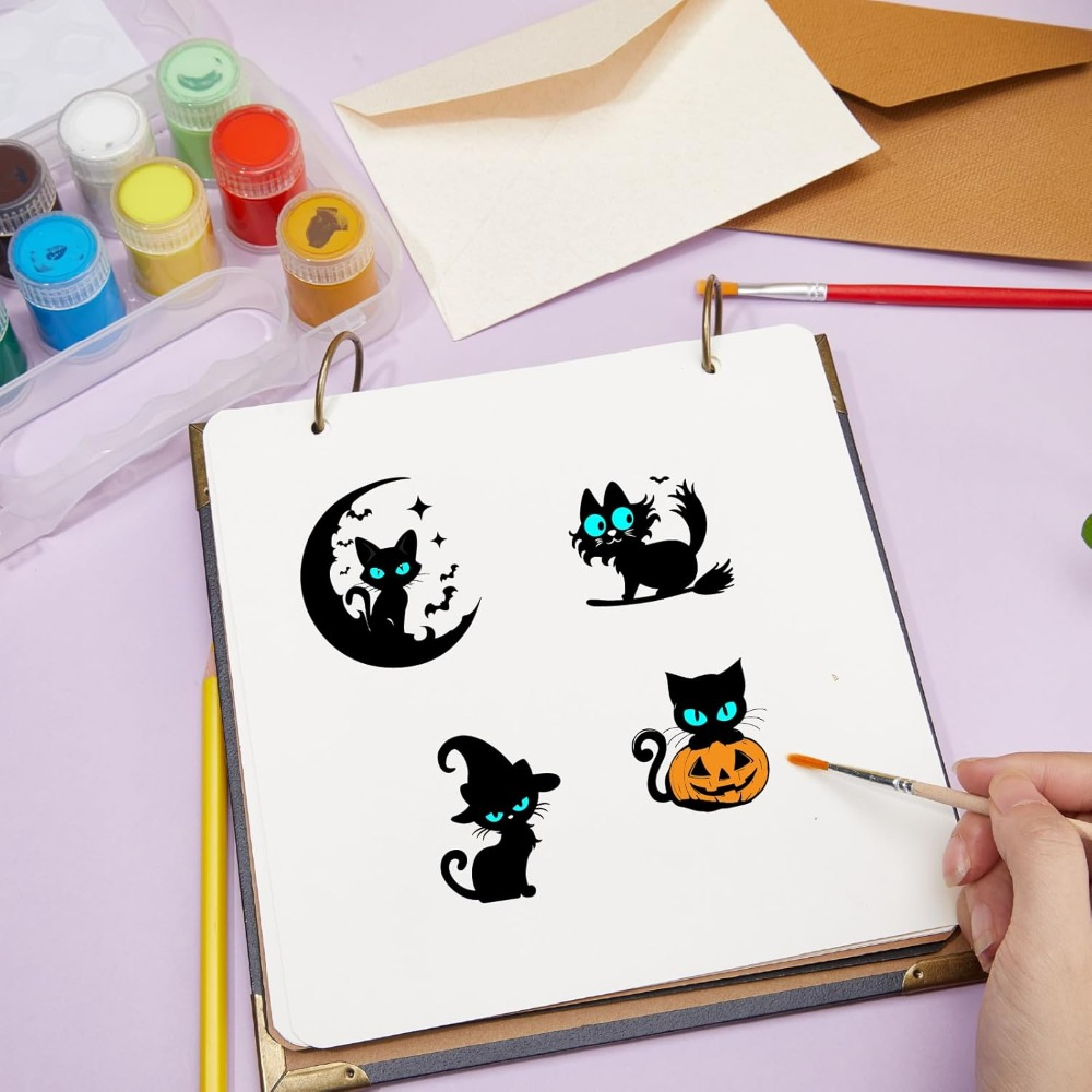 Halloween Black Cats Clear Rub - Clear Silicone Stamps For Card Making ulasan dan harga