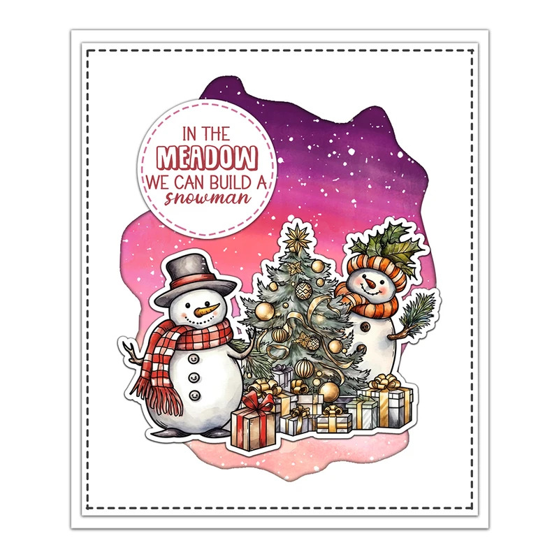 Winter Snowman Christmas Cutti - Clear Silicone Stamps For Card Making ulasan dan harga