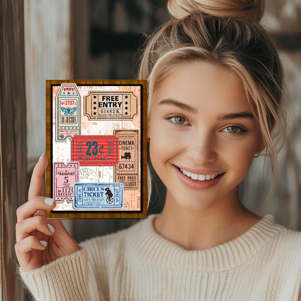 Vintage Ticket Clear Stamp for - Clear Silicone Stamps For Card Making ulasan dan harga