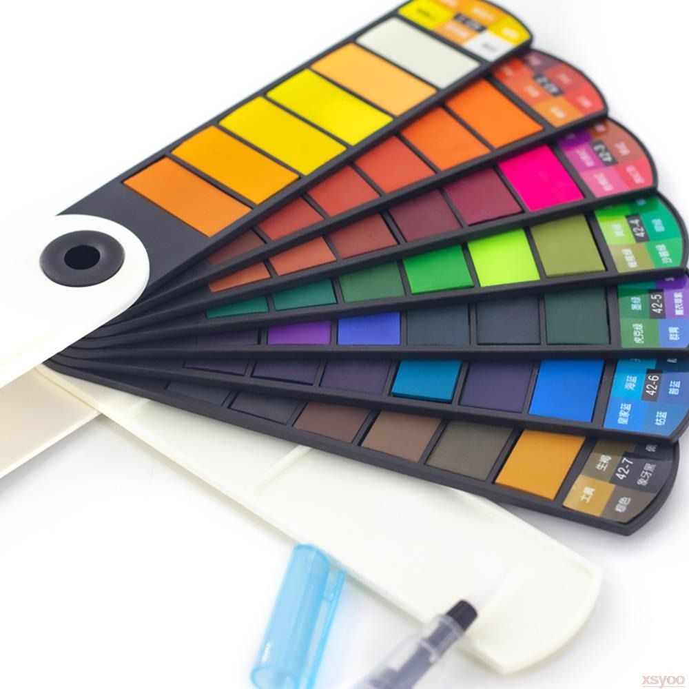 Folding Watercolor Paint Set w - Watercolor Paint Set Solid Pigment ulasan dan harga